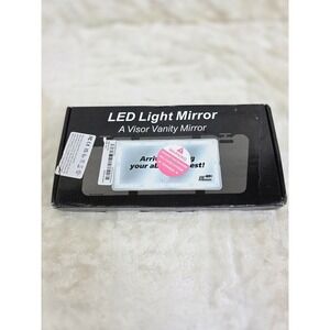 Car LED Lighted Vanity Mirror Sun Visor 1000 Lumens USB